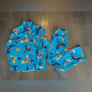 Chelsea Peers Satin Tropical Bird Tall Long Pajamas